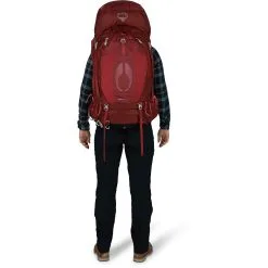 Osprey Aura AG 65 -Sac à Dos De Ski Osprey Aura AG 65 Berry Sorbet Red S22 OnBody3 1